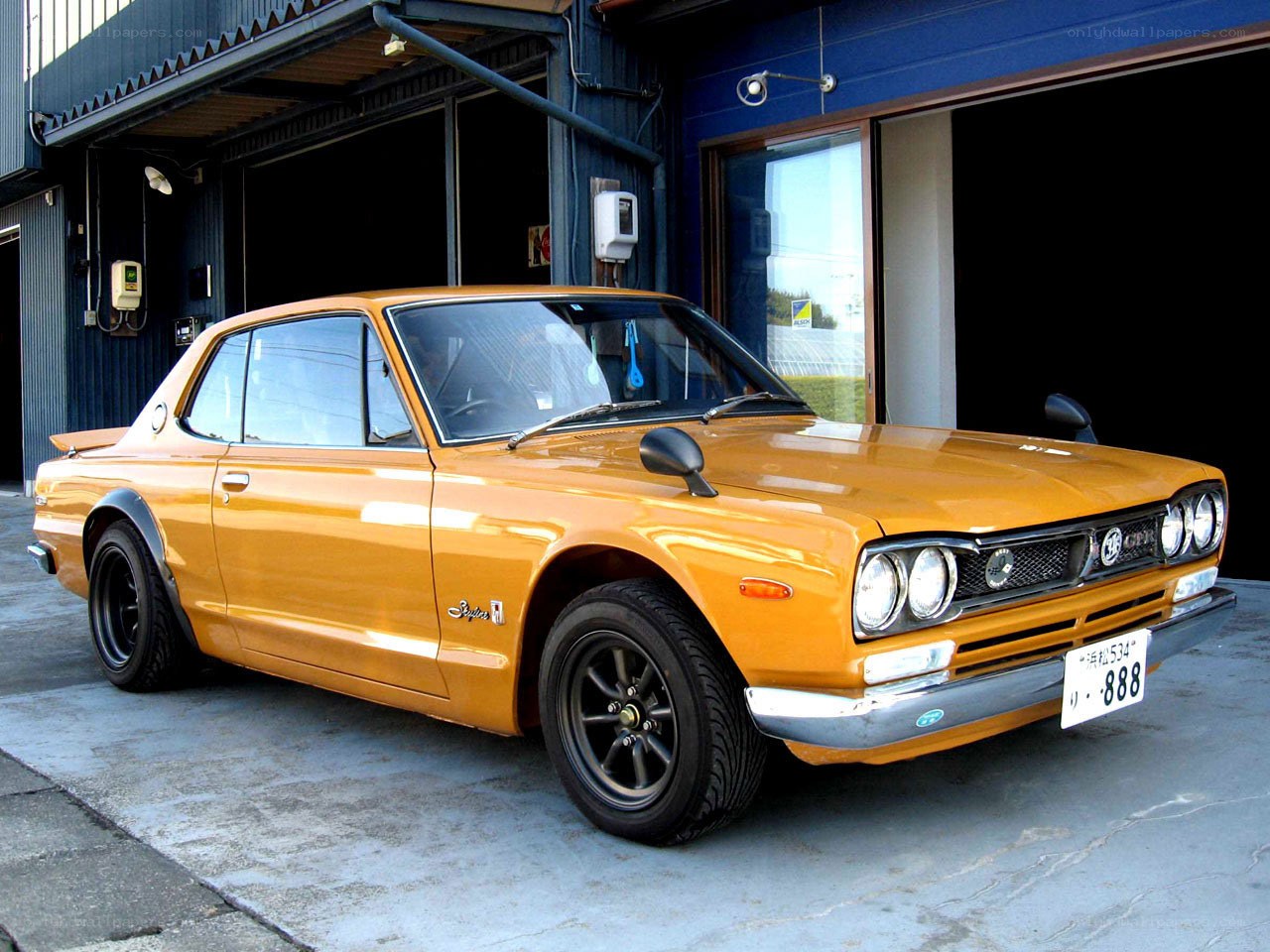 Orange classic Nissan Skyline