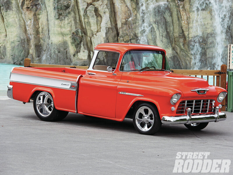 Orange Classic Pickup Truck — Red