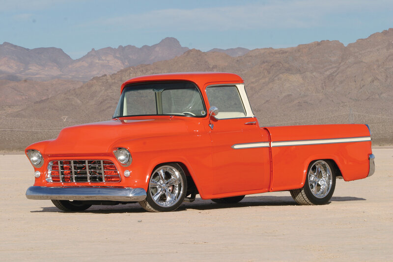 Orange Classic Pickup Truck — Serene, Afternoon
