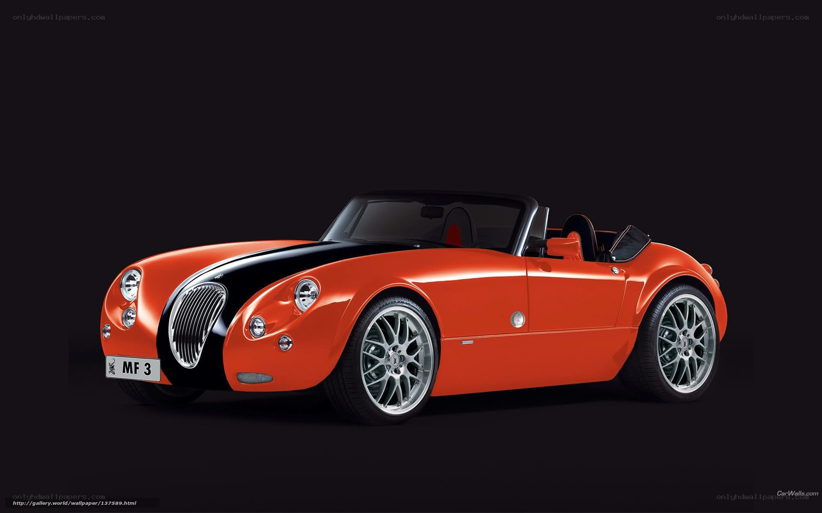 Orange classic sports car