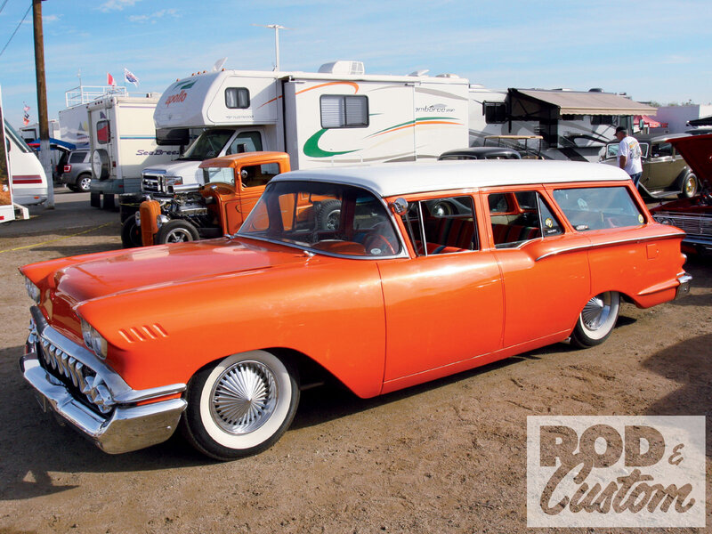 Orange Classic Station Wagon — Outdoor