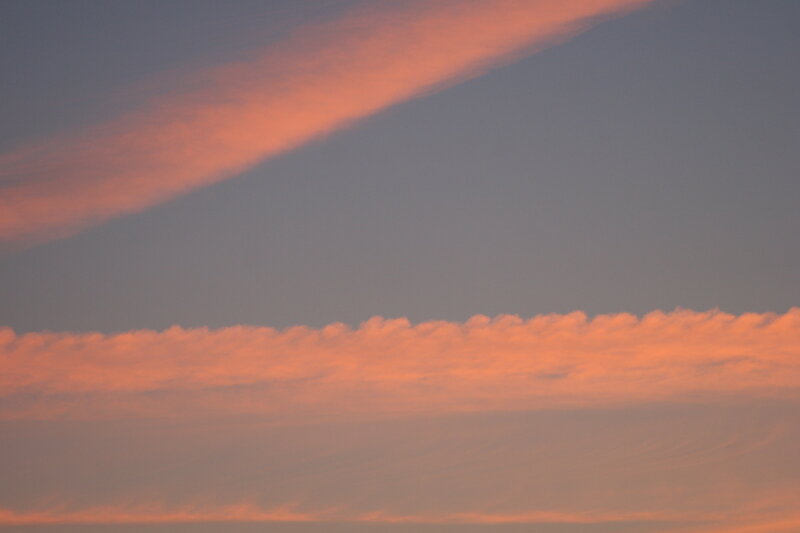 orange clouds at dusk