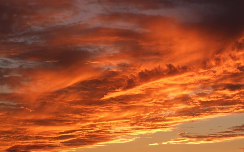 Orange Clouds at Sunset