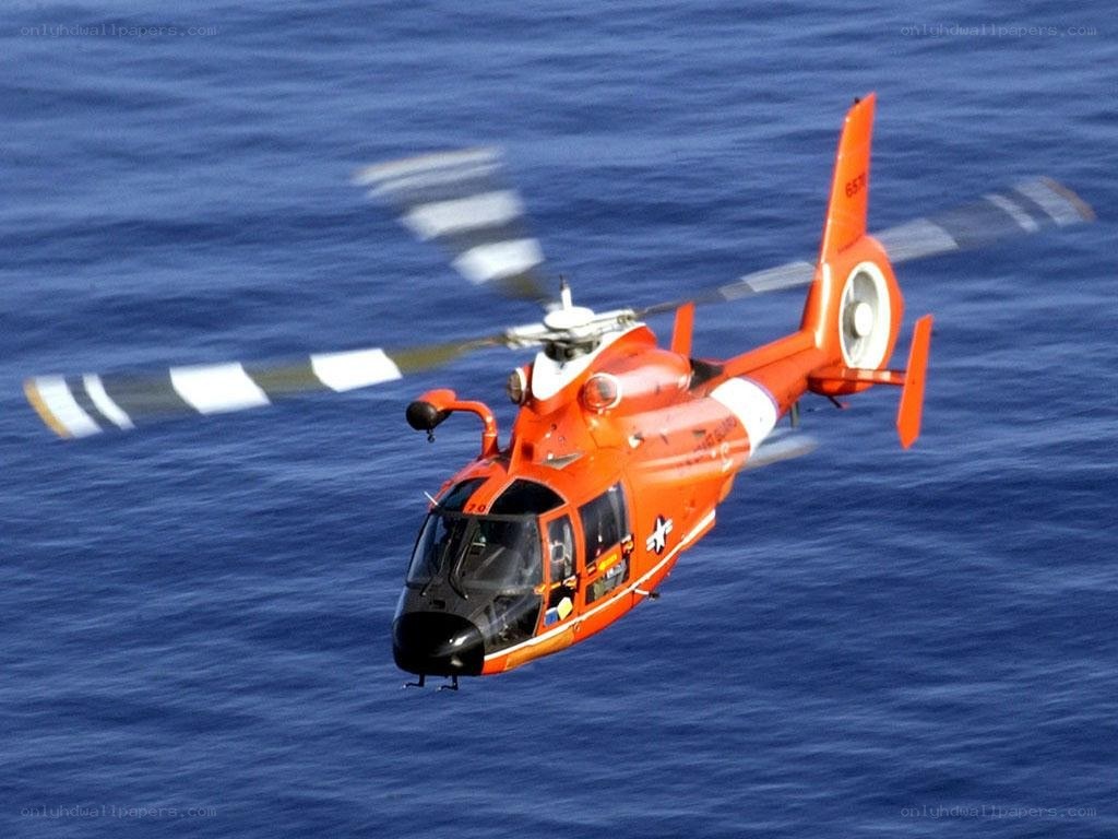 Orange Coast Guard helicopter