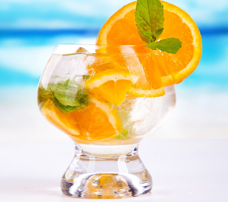 Orange Cocktail in Glass — Refreshing