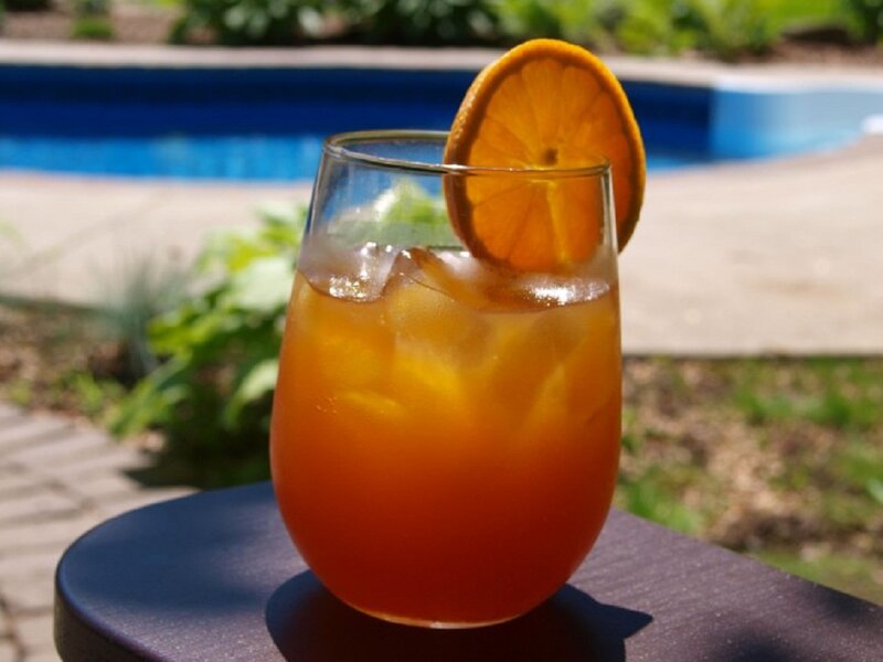 Orange Cocktail in Glass