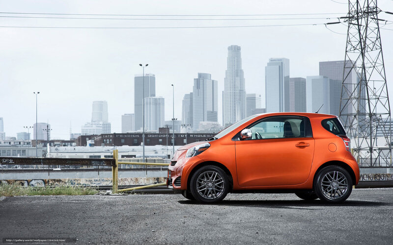 Orange Compact Car — Urban