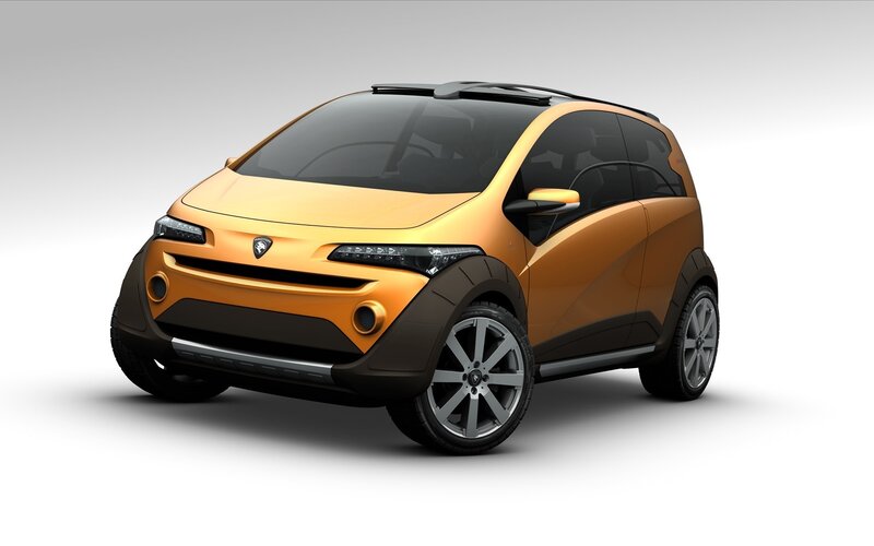 orange compact concept car