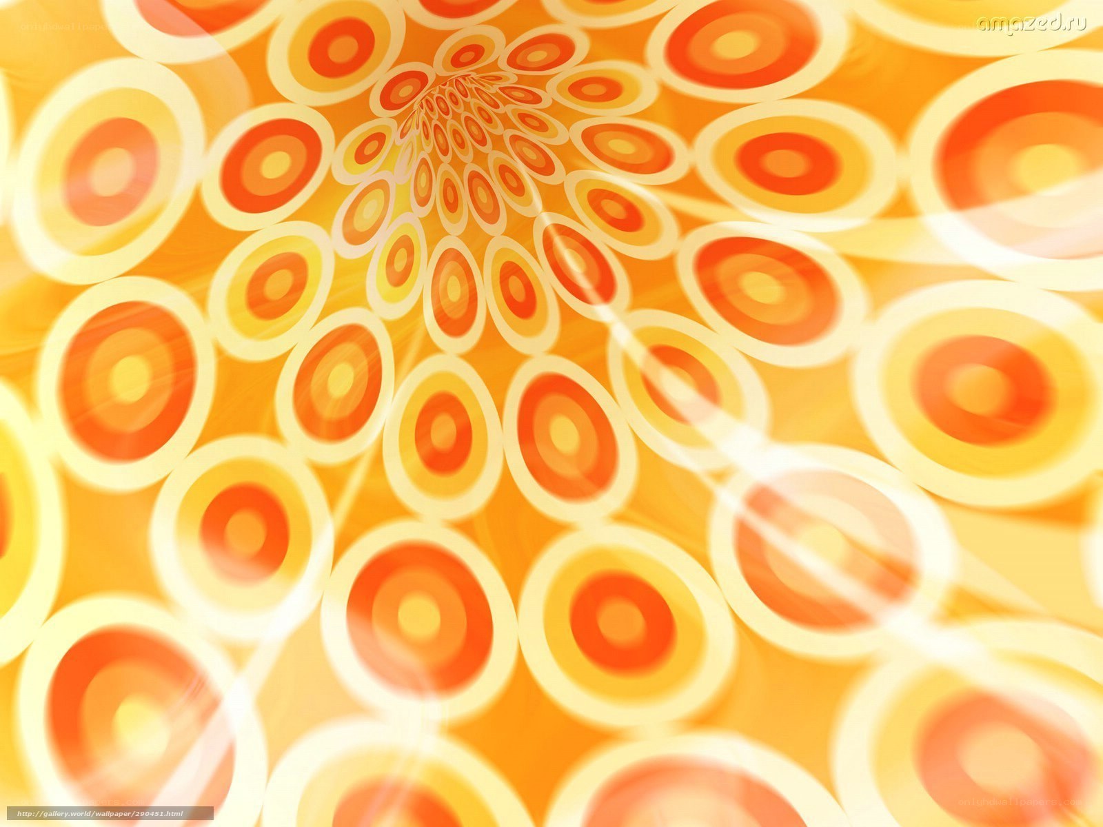 Orange concentric circle tunnel