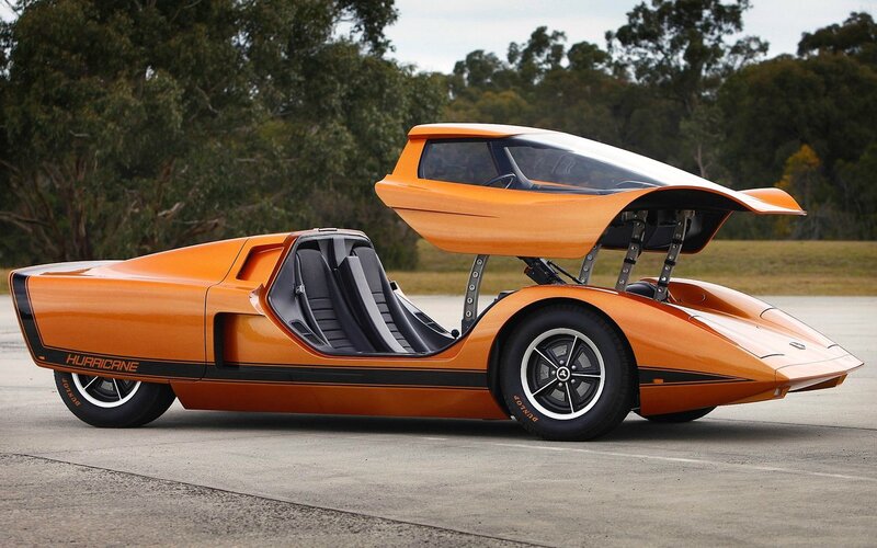 Orange Concept Car — Calm, Afternoon, Photograph