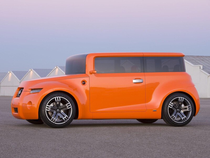 Orange Concept Car — Calm, Sunset, Photograph