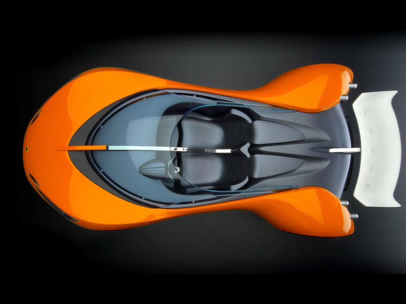 Orange Concept Car — Dramatic, 3d Render, Seat
