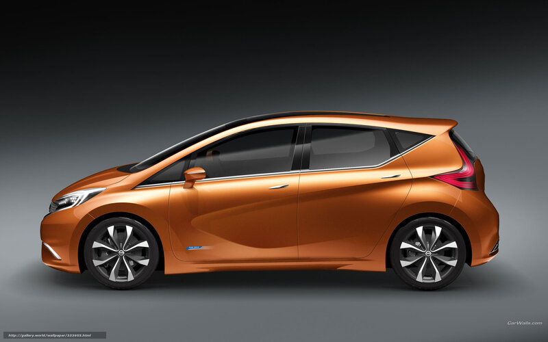 Orange Concept Car — Dramatic, 3d Render, Wheels, Side Mirror
