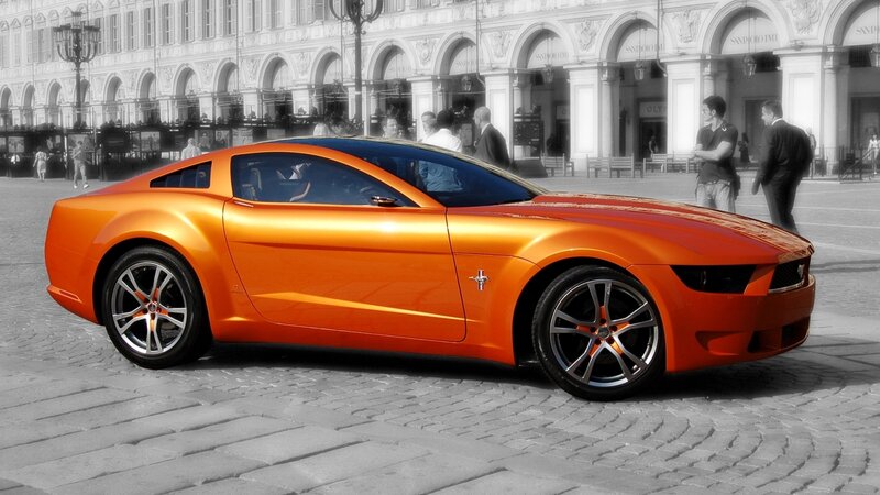 Orange Concept Car — Dramatic, Afternoon, Photograph