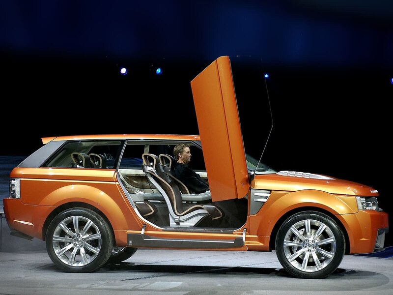 Orange Concept Car — Dramatic, Night