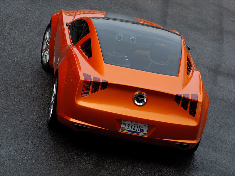Orange Concept Car — Dramatic, Photograph, California License Plate
