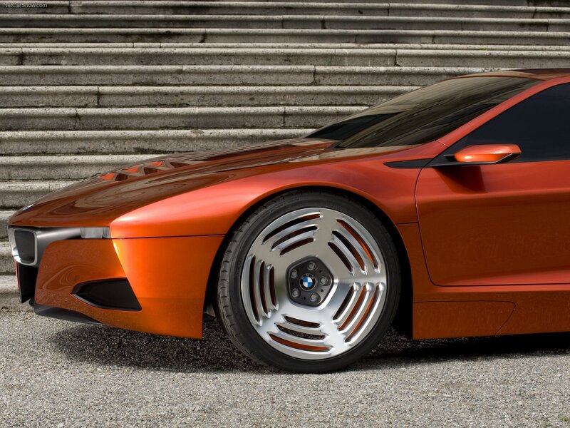 Orange Concept Car — Dramatic, Photograph, Stairs