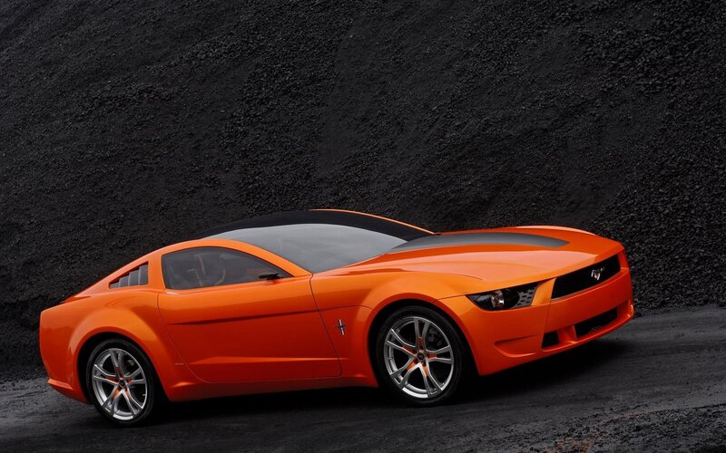 Orange Concept Car — Dramatic, Photograph, Wall