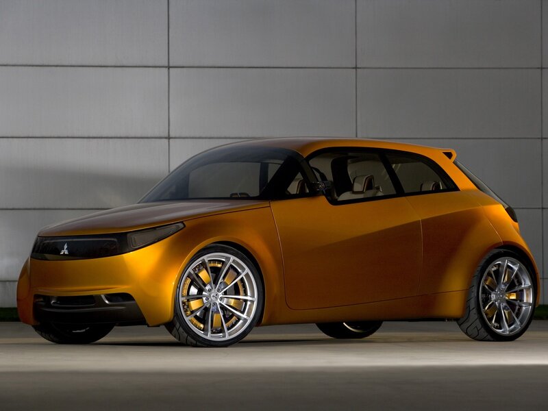 Orange Concept Car — Dramatic, Photograph, Wall, Wheels
