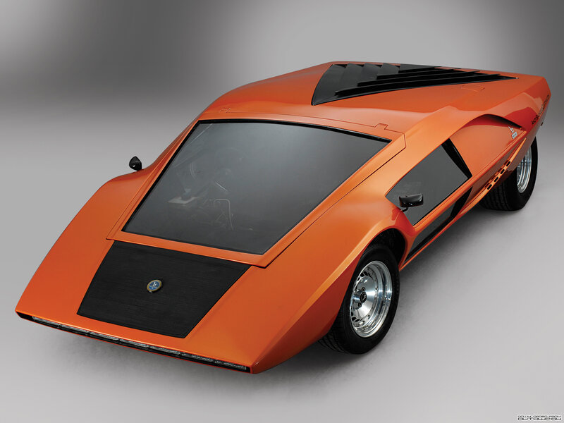 Orange Concept Car — Dramatic, Photograph, Windows