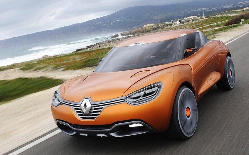 Orange Concept Car — Dynamic, Afternoon, Photograph