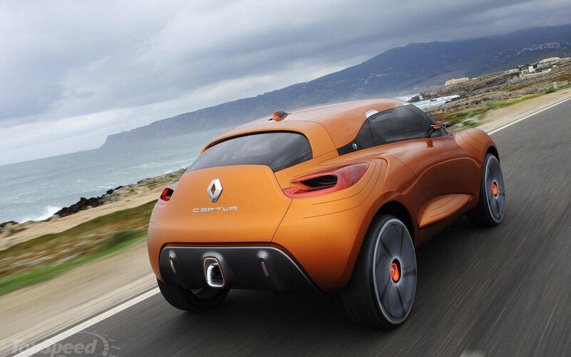 Orange Concept Car — Dynamic, Photograph, Coastline
