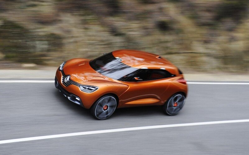 Orange Concept Car — Dynamic, Photograph, Road