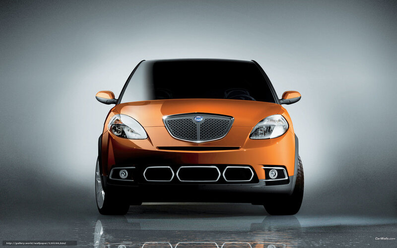 Orange concept car front view