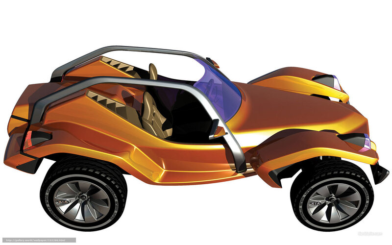 Orange Concept Car — Futuristic, 3d Render, Wheels