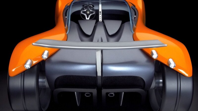 orange concept car interior