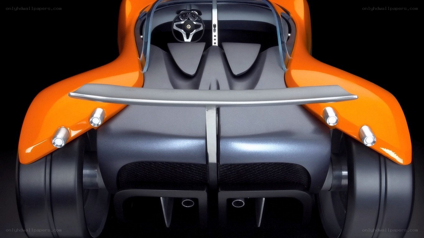 orange concept car interior