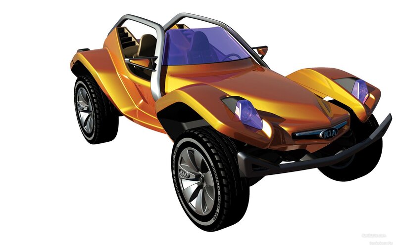 Orange Concept Car — Modern, 3d Render, Wheel, Seat, Yellow