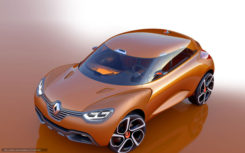 Orange Concept Car — Modern, 3d Render, Wheels, Windshield