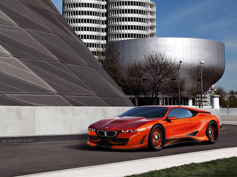 Orange Concept Car — Modern, Afternoon