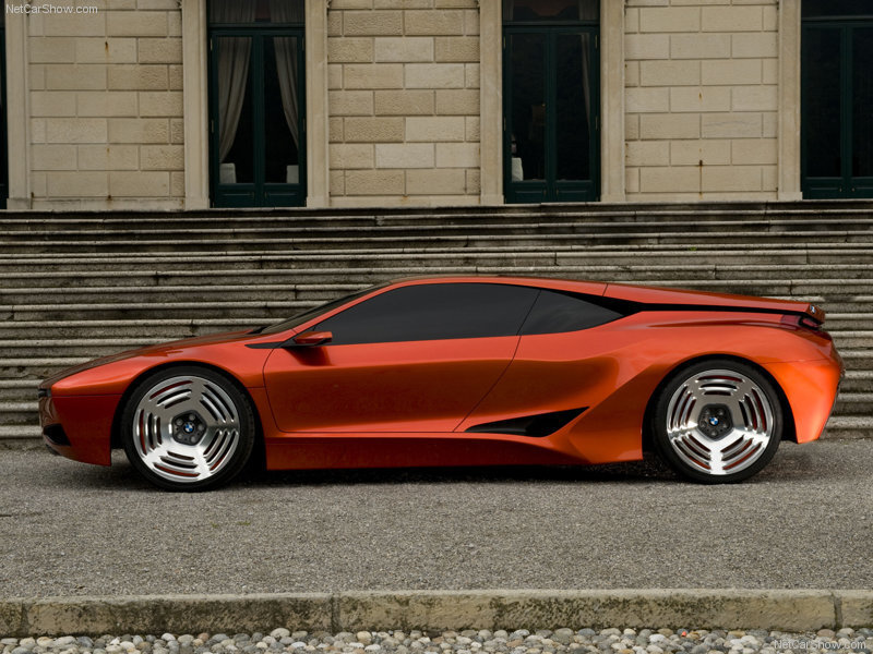 Orange Concept Car — Modern, Photograph, Building