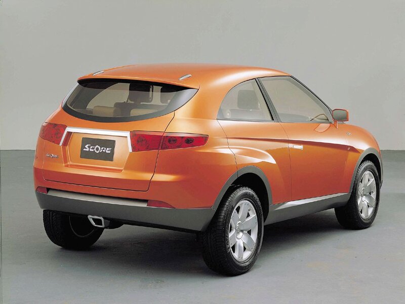 Orange Concept Car — Neutral, Photograph, Rear View