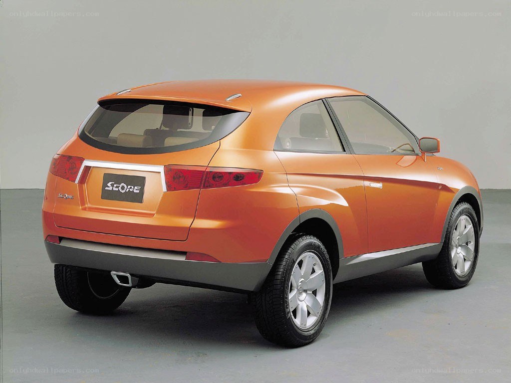 Orange concept car rear view