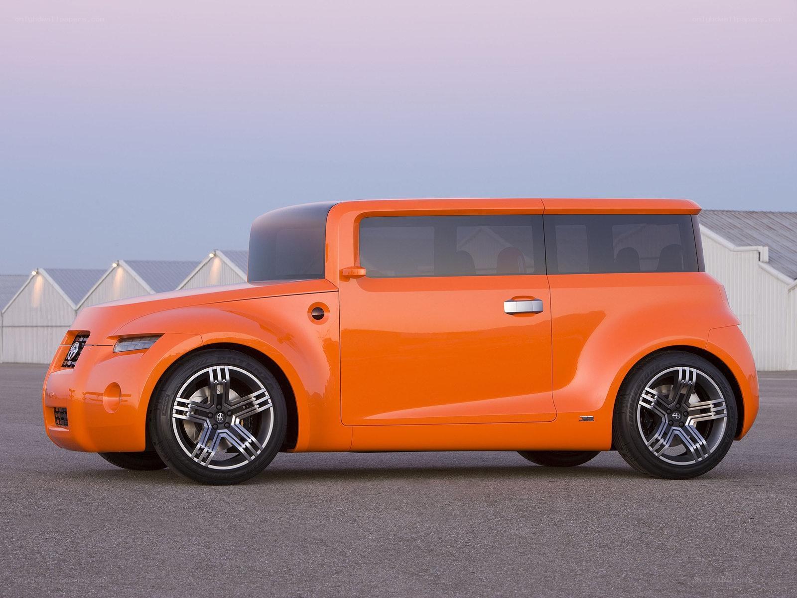 Orange concept car side view