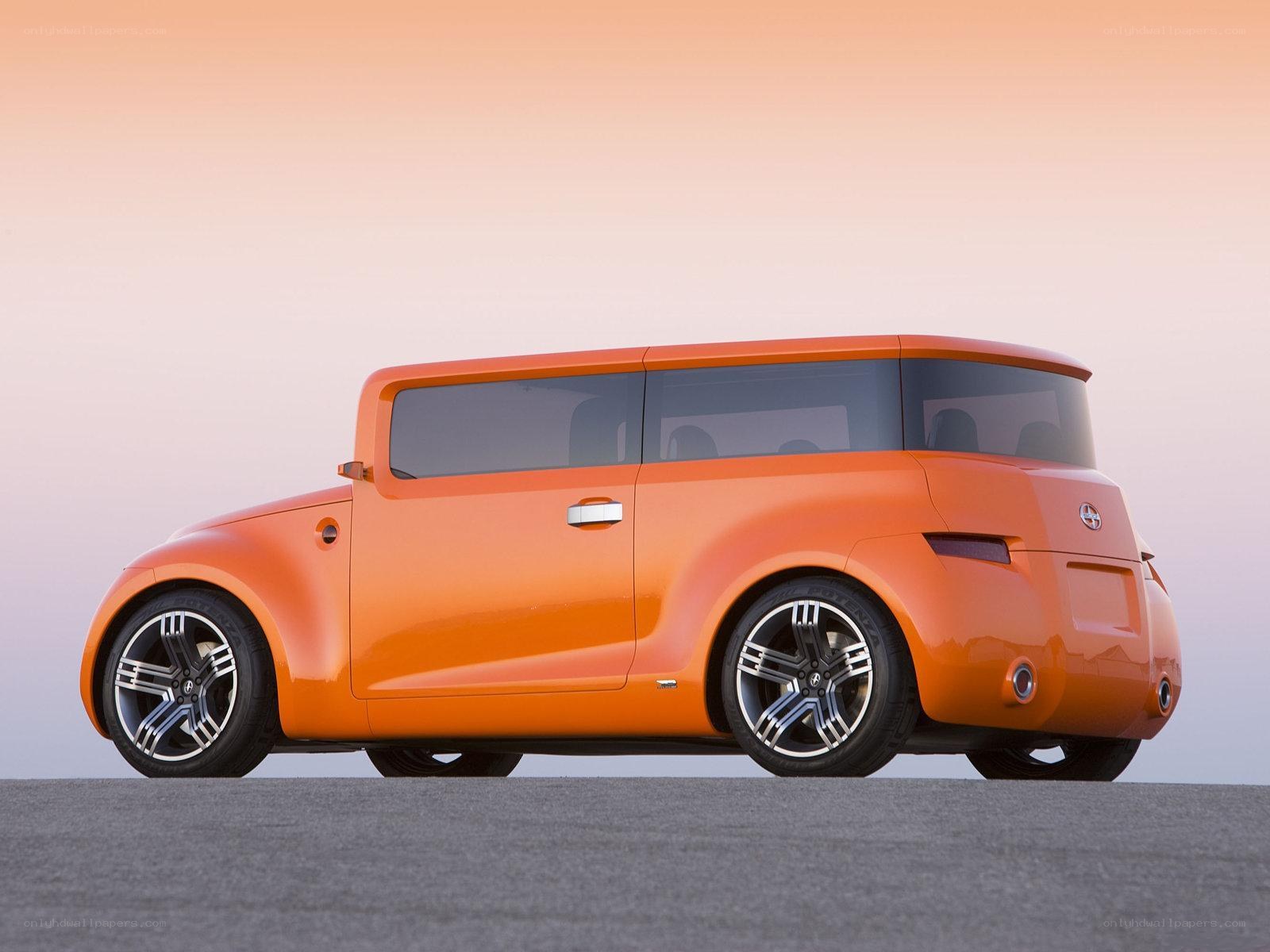 Orange concept car side view