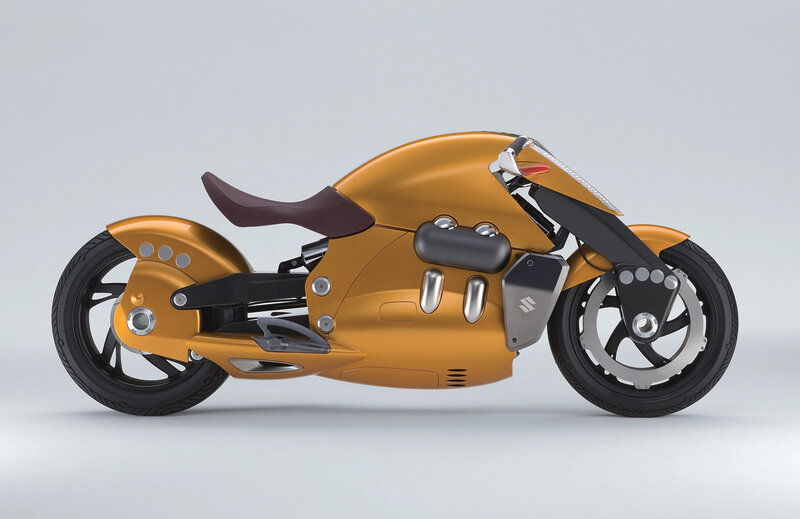 orange concept motorcycle