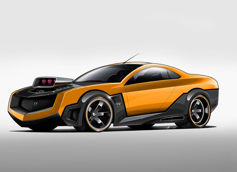 orange concept sports car