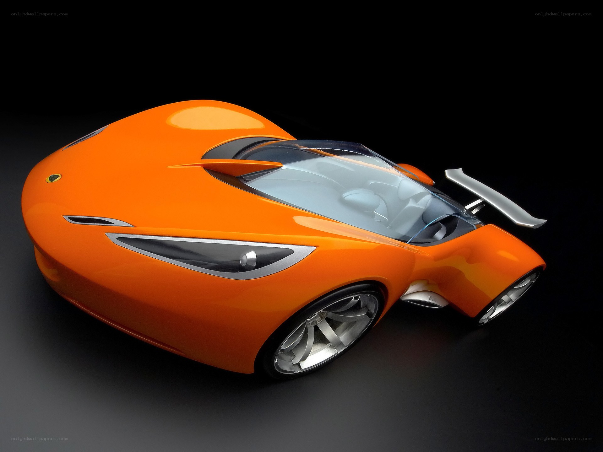 Orange concept sports car