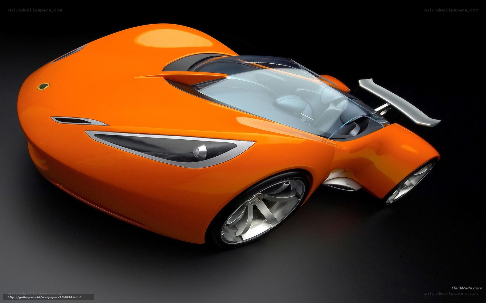 Orange concept sports car