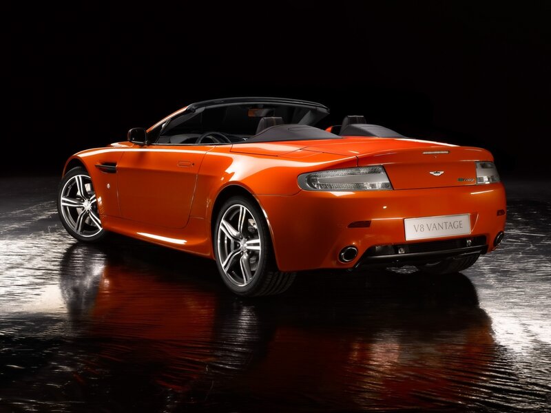 Orange Convertible Car — Dramatic, Photograph, Road, Lights