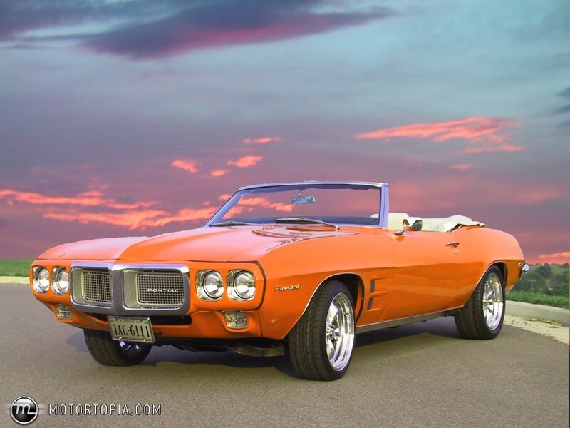 Orange Convertible Car — Dramatic
