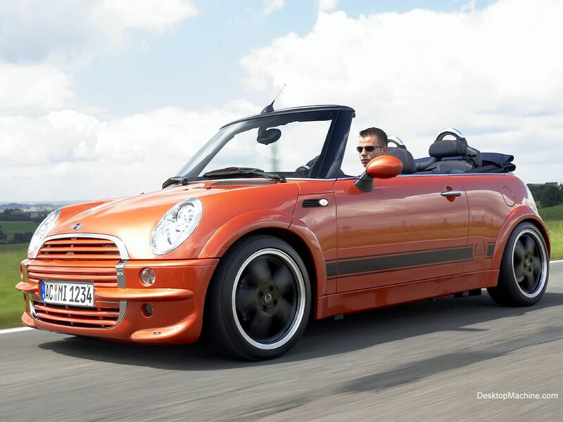 Orange Convertible Car — Dynamic, Afternoon, Photograph, Man