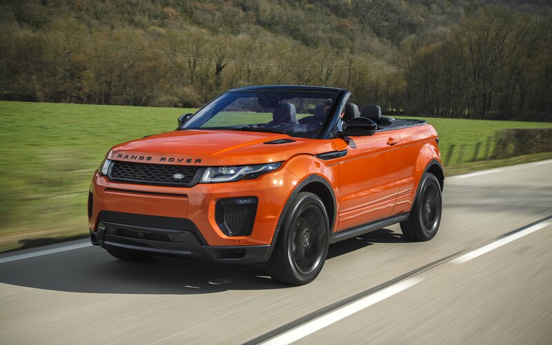 Orange Convertible Car — Dynamic, Afternoon, Photograph