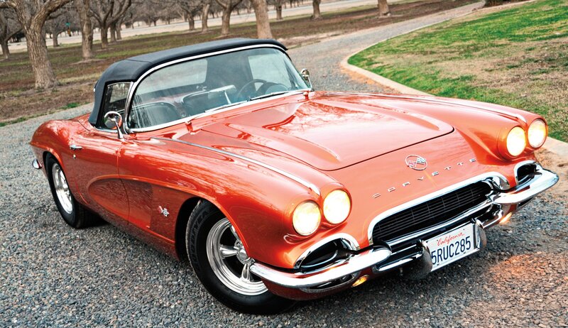 Orange Convertible Car — Red, Calm
