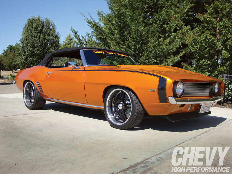 Orange Convertible Car — Showcasing