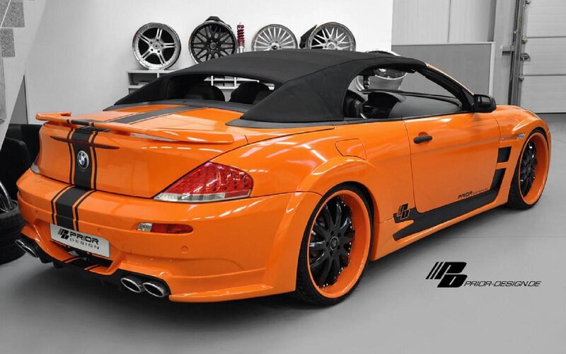 Orange Convertible Car — Showroom